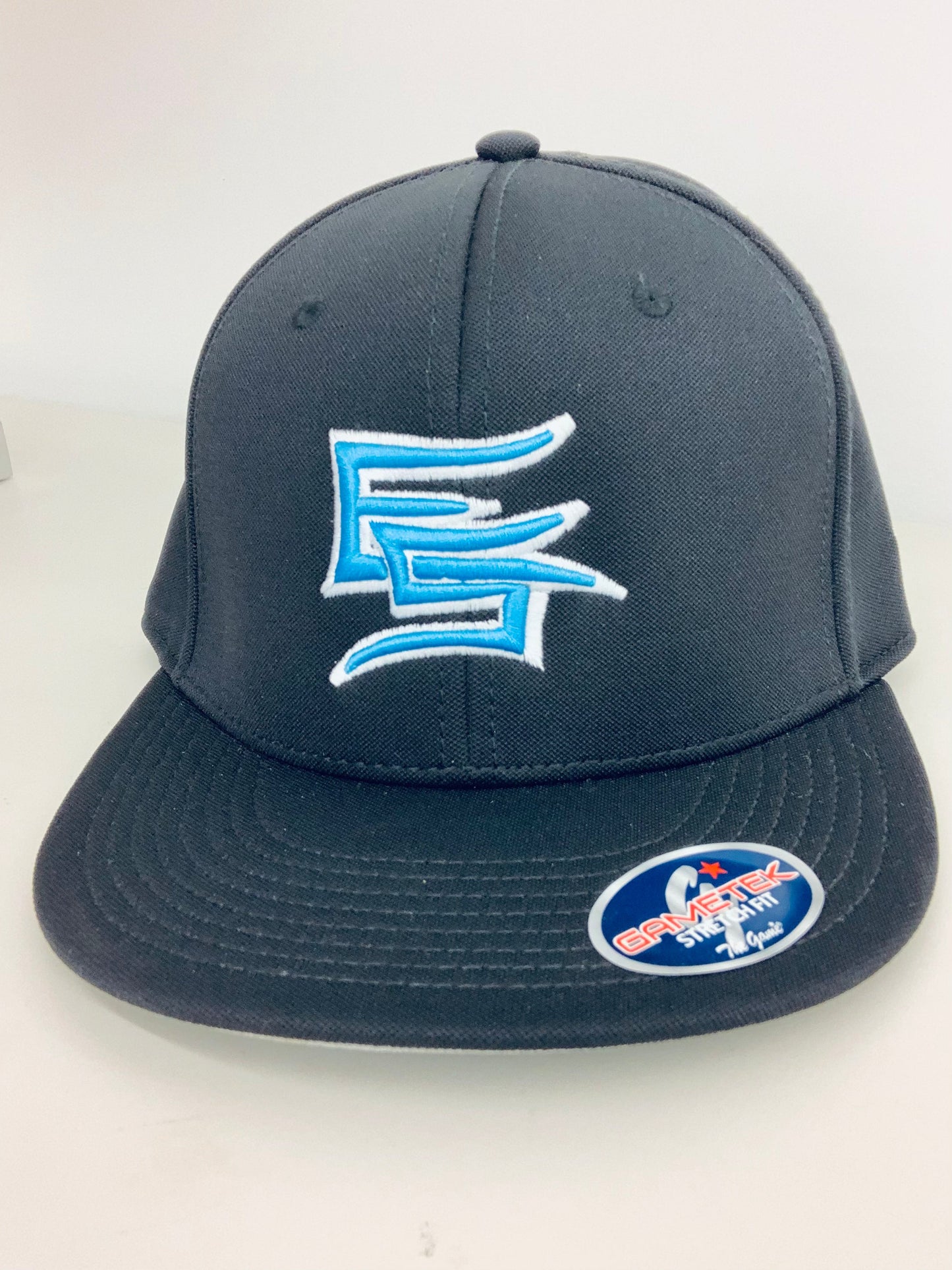 SALE: ES Black Hat w/ Light Blue/White Logo Hat