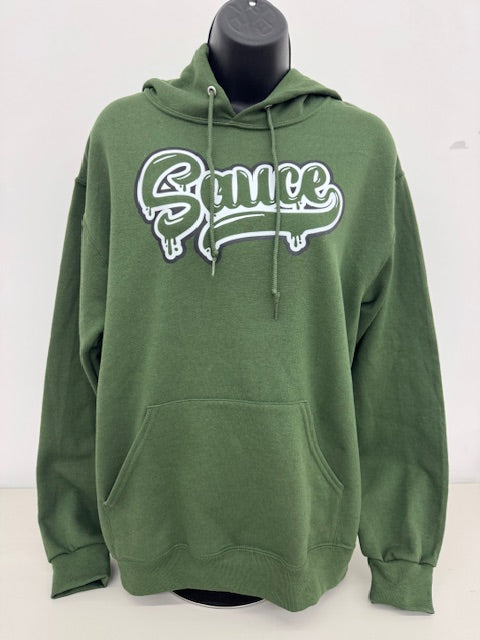 SAUCE Forest Green Hoodie (Sauce Text)
