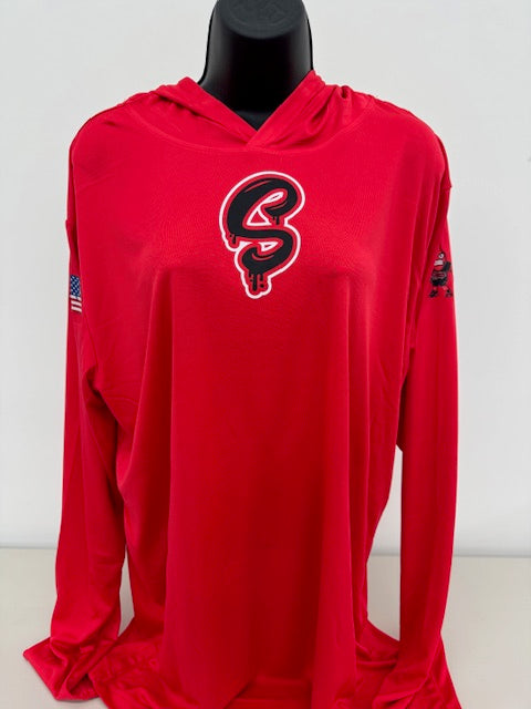 SAUCE Team 365 Red Long Sleeve Hoodie (S Logo)