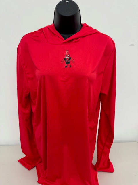 SAUCE Team 365 Red Long Sleeve Hoodie (Sauce logo center)