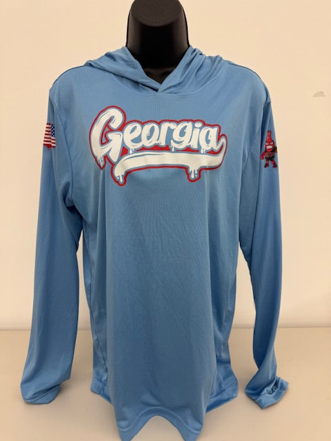 SAUCE Team 365 Carolina Blue Long Sleeve Hoodie (Georgia Text)